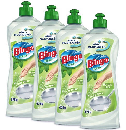Bingo Hipo Alerjenik Hassas Eller Bulaşık Deterjanı 4 x 675 ML