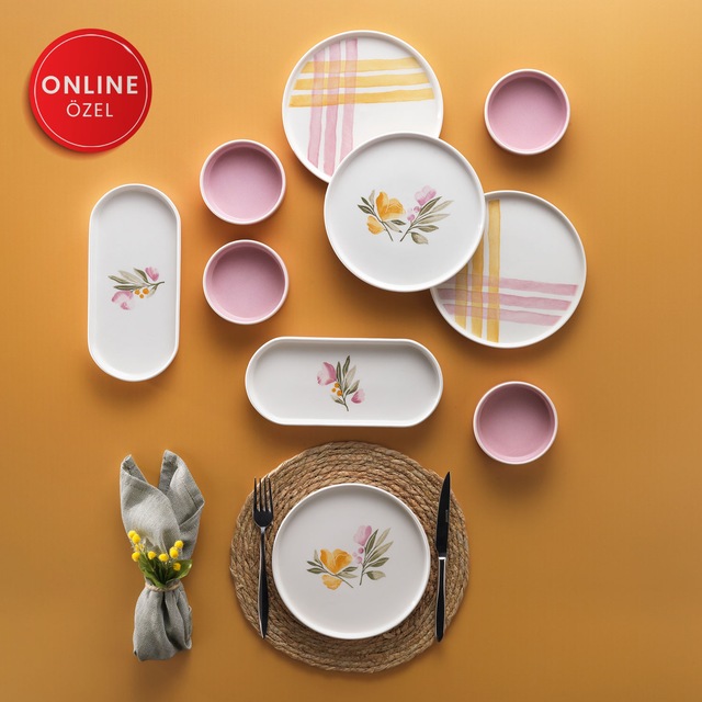 Schafer Sunny 4 Kişilik Kahvaltı Takımı 10 Parça Pembe 02