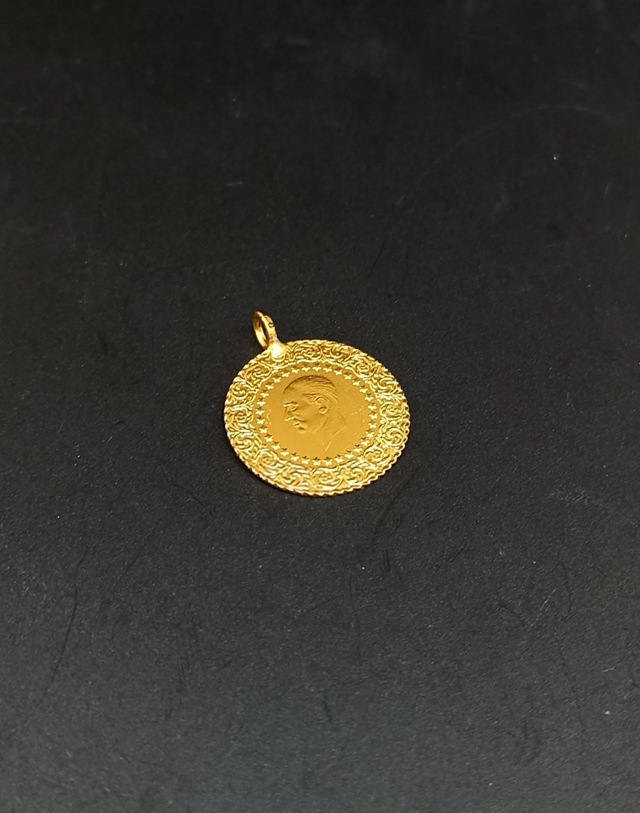 22 Ayar Altın Kaplama Tarihli Imitasyon Ceyrek