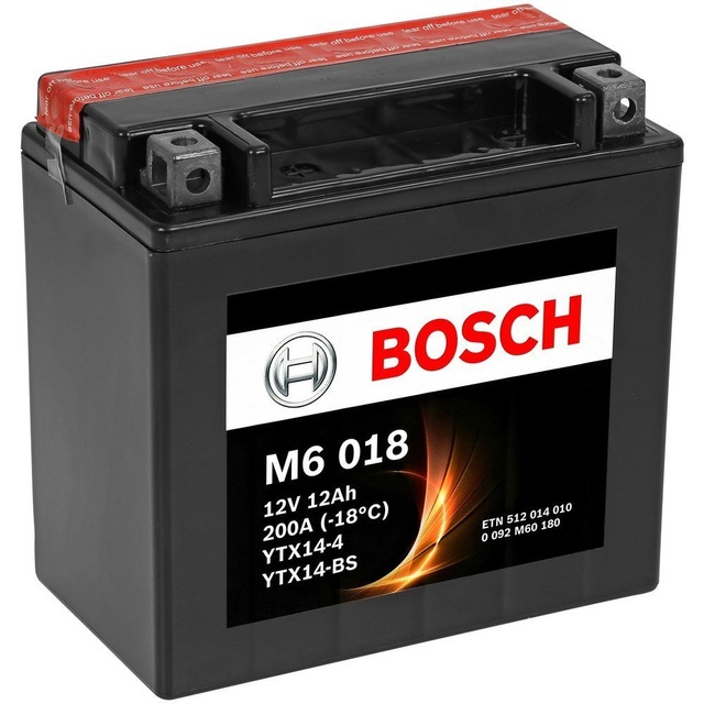 Ytx14-bs 12v 12ah Bosch Motosiklet & Mercedes Güç Aküsü M6018