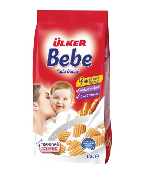 Ülker 12 Vitamin 7 Mineral Sütlü Bebe Bisküvisi 172 G