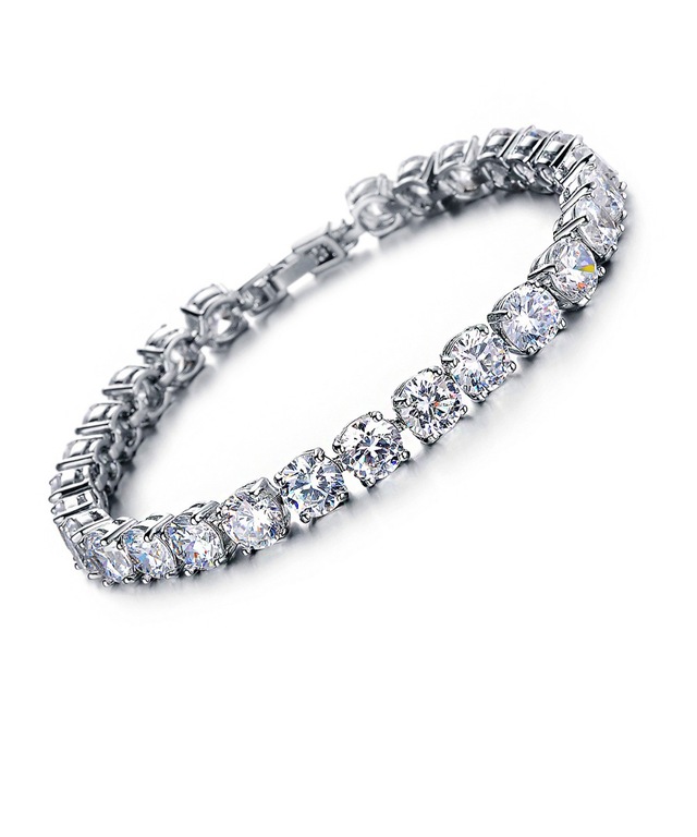 Forentina Gümüş Kaplama Zirkon Taşlı Bayan Bileklik Ps0515