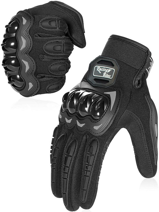 Tcherchi El Koruyuculu Tam Boy Motosiklet Eldiveni Siyah