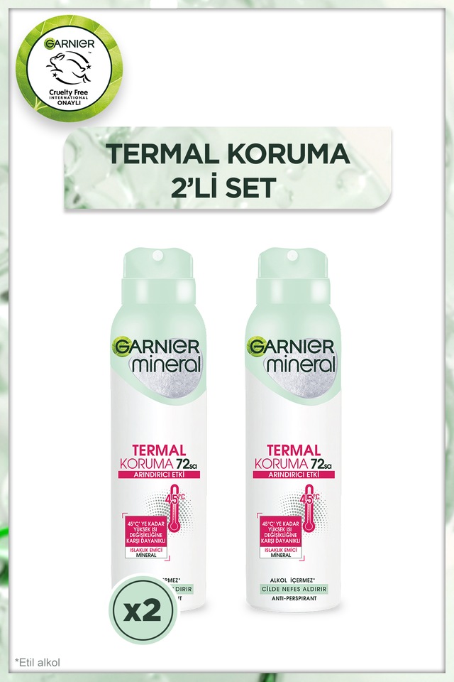 Garnier Mineral Termal Koruma Kadın Sprey Deodorant 2 x 150 ML