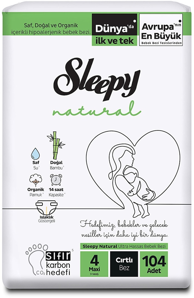 Sleepy Natural Ultra Fırsat Maxi 4 Beden 104 Adet SLE-212248