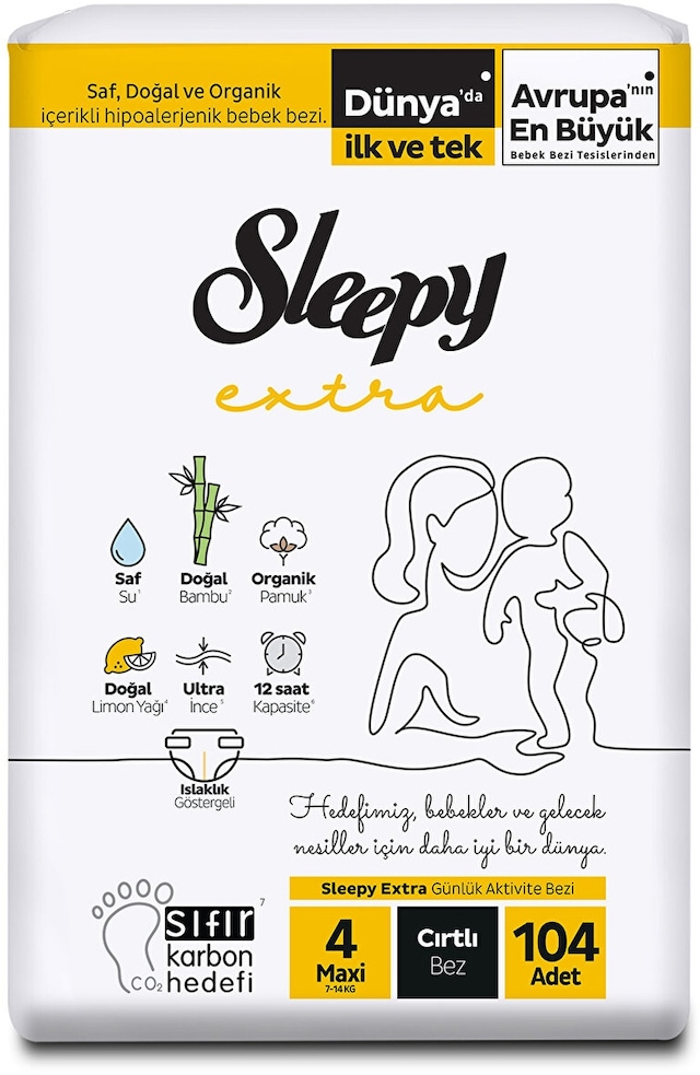 Sleepy Extra Ultra Fırsat Maxi 4 Beden 104 Adet SLE-212279