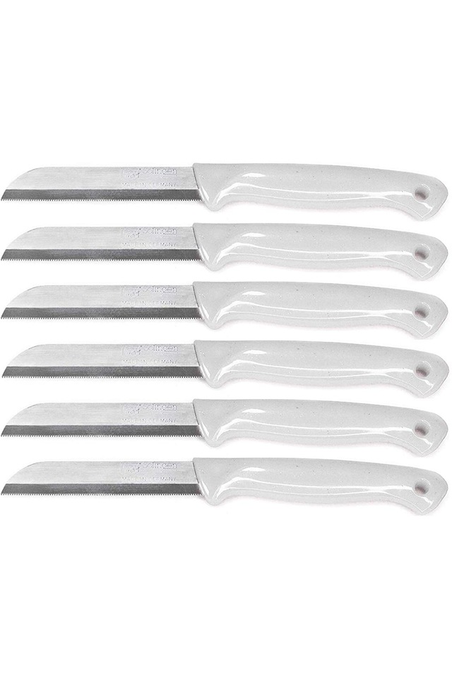 Solingen Beyaz Simli Tırtıklı Meyve ve Sebze Bıçağı 6 Adet