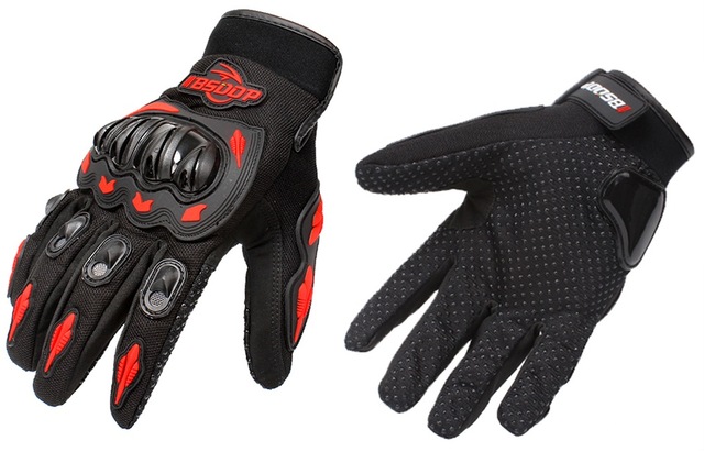 Ekrana Dokunmak için Tam Parmak Erkek Motosiklet Eldiveni