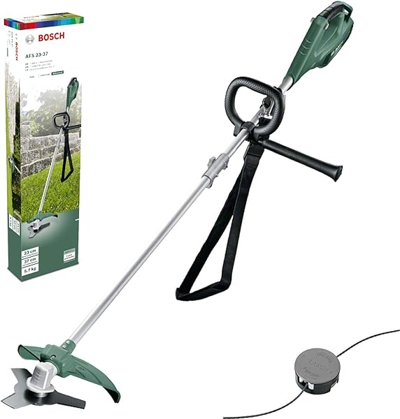 Bosch Home and Garden AFS 23-37 Elektrikli Tırpan, Ayarlanabilir Kayış, Kesme Genişliği 23 mm (Bıçak ile), 37 cm (Tırpan ile)