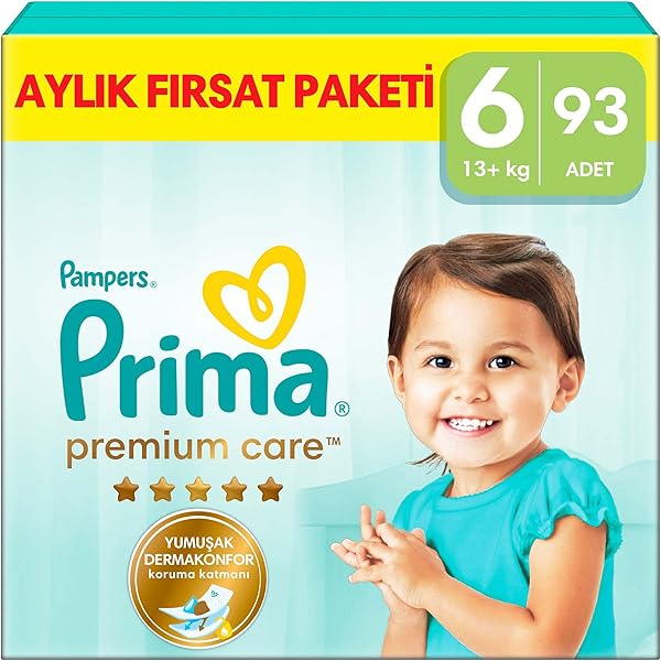 Prima Bebek Bezi Premium Care 6 Beden 93 Adet Junior Aylık Fırsat Paketi