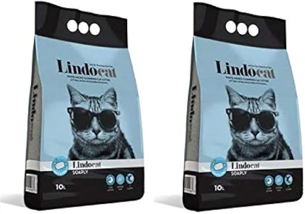 LindoCat Sabun Kokulu Topaklanan İnce Taneli Kedi Kumu (2 x 10 Litre)