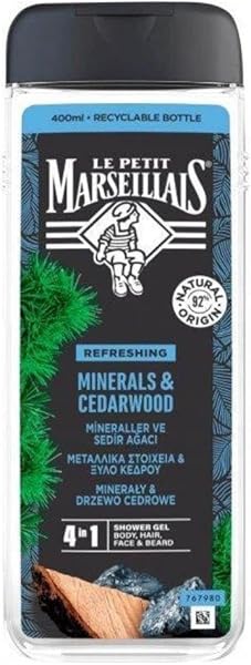 le petit marseillais duş jeli men serisi mineral ve sedir ağacı (400 ml)