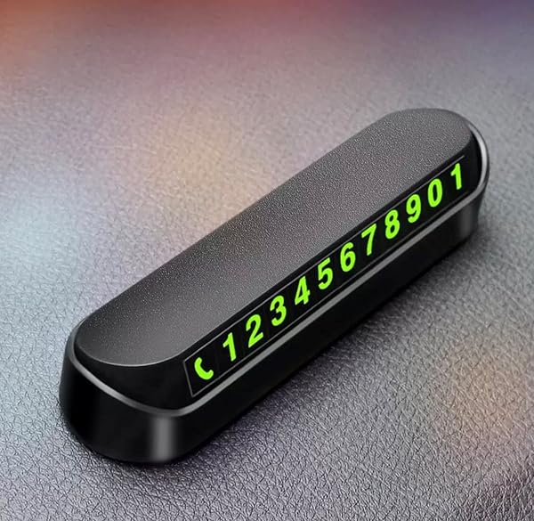 Araç İçi Park Telefon Numarası Fosforlu Numaratör Oto Cam Kartı