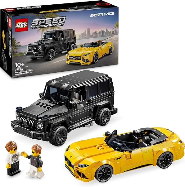LEGO Speed Champions Mercedes-AMG G 63 ve Mercedes-AMG SL 63 76924, 10 Yaş ve Üzeri Araç Tutkunları için 2 İnşa Edilebilen Mo