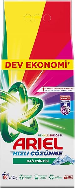 Ariel Dağ Esintisi Renklilere Özel 12 Kg Toz Çamaşır Deterjanı
