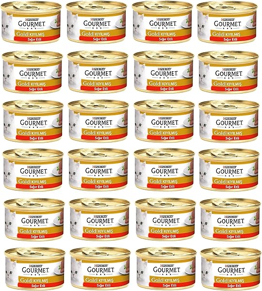 Gourmet Gold Kıyılmış Sığır Etli Yaş Kedi Maması (24 x 85 gr)