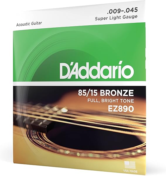 D'Addario Ez890 Akustik Gitar Tel Seti, 85/15 Bronze, Super Light