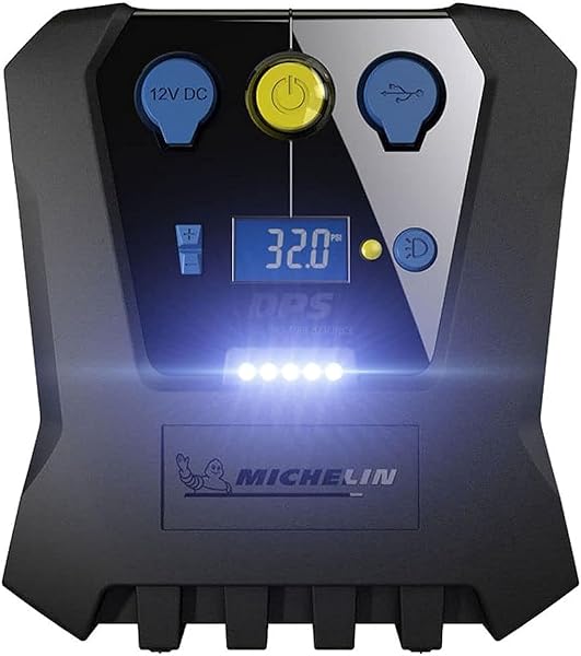 Michelin MC12266 12Volt 120 PSI Dijital Basınç Göstergeli Hava Pompası, ‎19.05 x 21.34 x 9.91 cm