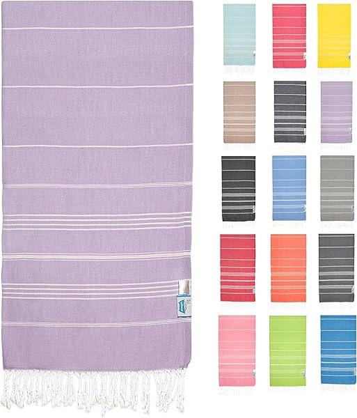 WASHUP%100 Pamuk Peştemal Plaj Havlusu, Ekstra Büyük Seyahat Havlusu, 90 x 180 cm, OEKO-TEX Sertifikalı, Süper Yumuşak, Hafif