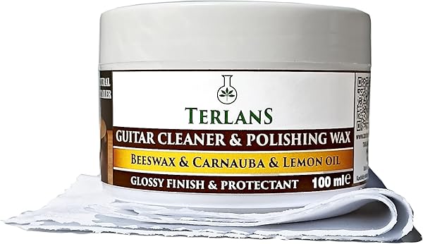 Terlans Gitar Gövde Klavye Temizleyici Parlatıcı Koruyucu Vaks Krem 100 ml Guitar Cleaner & Polishing Wax