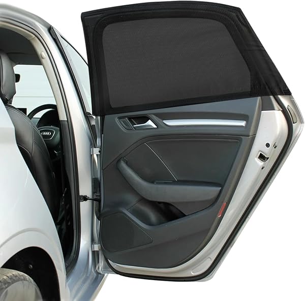 WONKEY - 2'li Paket Araba Yan Cam Perdesi, Oto Perde, Otomobil Yan Cam Güneşliği Sineklik, Araç İçi Yan Cam Güneşlik, Anne Be