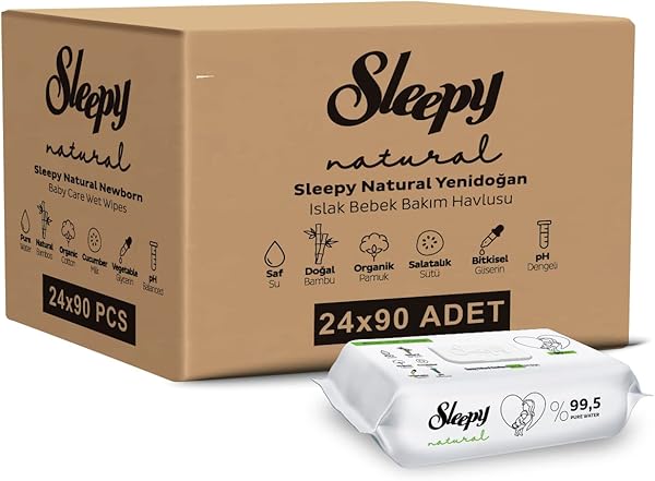 Sleepy Natural Yenidoğan Islak Bebek Bakım Havlusu 24X90 Adet