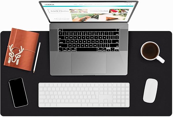 Modica® Lindos - Deri Mat, Masa Pedi, Büyük Mouse Pad, Ofis için Mat, Su Geçirmez Mat, Ofis ve Ev için Deri Pedi, Gaming Masa