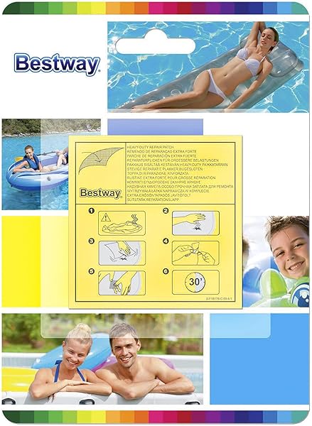 Bestway Kendinden yapışkanlı onarım yaması, 6,5 x 6,5 cm, 10 adet