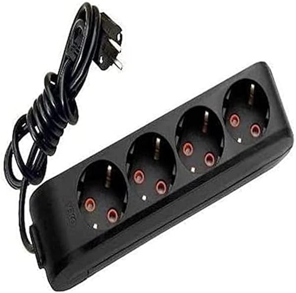 Viko Multi-Let Siyah Dörtlü Priz Kablolu Çocuk Korumalı 2 Mt