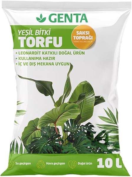 Genta Yeşil Yapraklı Bitkiler İçin Torf Toprak 10 Lt