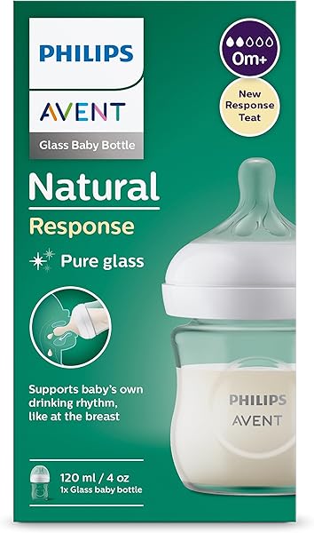 Philips Avent Natural Response Cam Biberon, 120 ml, 0 Ay ve Üstü, Doğal Tepkili Biberon Emziği, SCY930/01