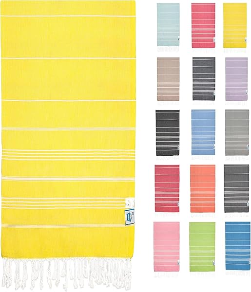 WASHUP%100 Pamuk Peştemal Plaj Havlusu, Ekstra Büyük Seyahat Havlusu, 90 x 180 cm, OEKO-TEX Sertifikalı, Süper Yumuşak, Hafif