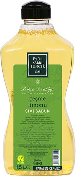 Eyüp Sabri Tuncer Doğal Zeytinyağlı Sıvı Sabun Çeşme Limonu Sıvı Sabun 1500 ml