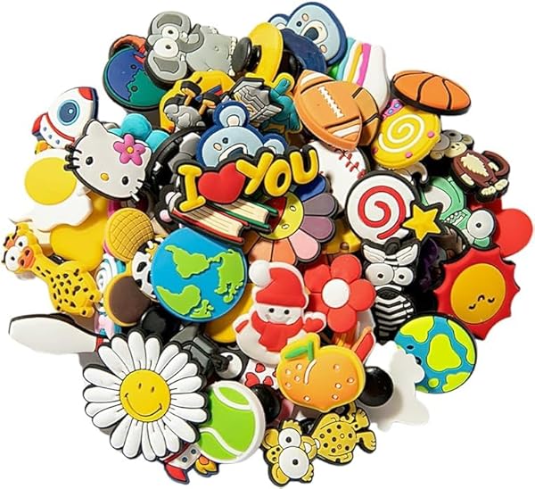 Orret Home 10 Adet Crocs Süsü,Silikon Terlik Figürü,Karışık Terlik Süsü