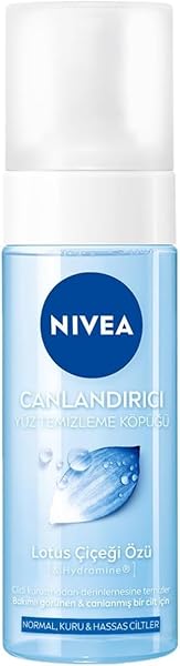 NIVEA Yüz Yıkama Köpüğü Canlandırıcı, Normal Ciltler 150 ml, Derinlemesine Yüz Temizleme, Saf Su, Lotus Çiçeği