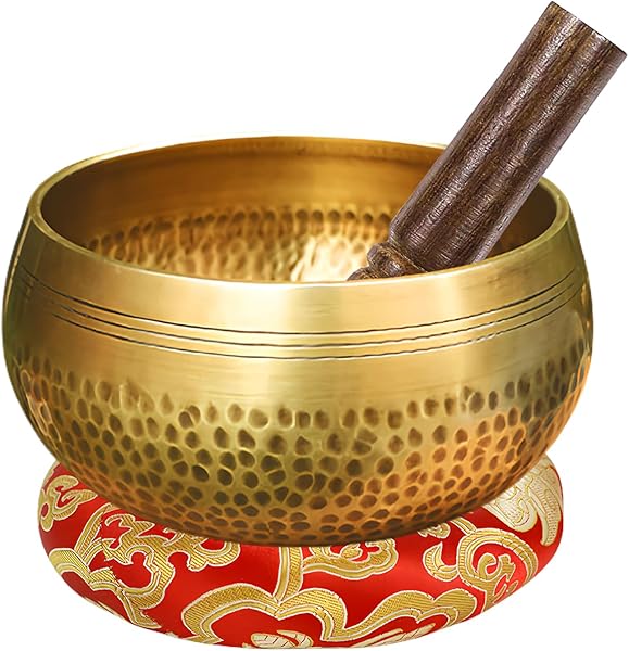 Tibet ses çanağı seti, 8 cm meditasyon ses çanağı, tokmaklı ses çanağı seti, ses çanağı yastığı ve hediye kutusu, meditasyon,