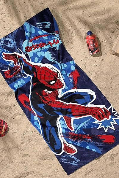 Spiderman Effect Disney Lisanslı Kadife Plaj Havlusu 60x120