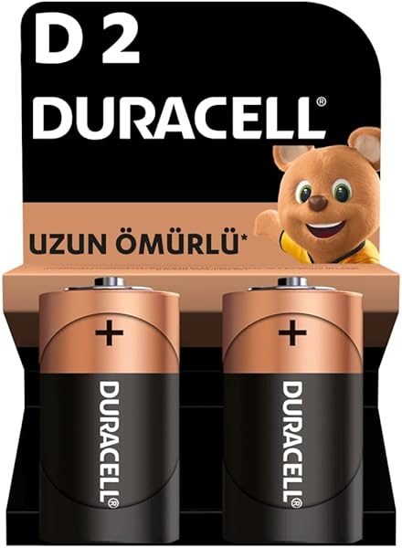 Duracell Alkalin D Pil, 1,5V (LR20 / MN1300), 2’li Paket