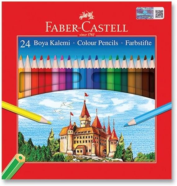 Faber-Castell Karton Kutu Boya Kalemi, 24 Renk