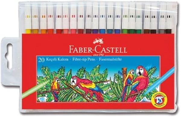 Faber-Castell Keçeli Kalem, 20 Renk