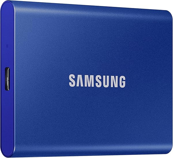 Samsung Taşınabilir T7 SSD, USB 3.2 Gen 1 TB, 1.050 MB/sn Okuma, 1.000 MB/sn Yazma, Mavi, MU-PC1T0H