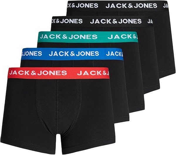 JACK & JONES JACHUEY TRUNKS 5 PACK NOOS Boxer Külot Erkek