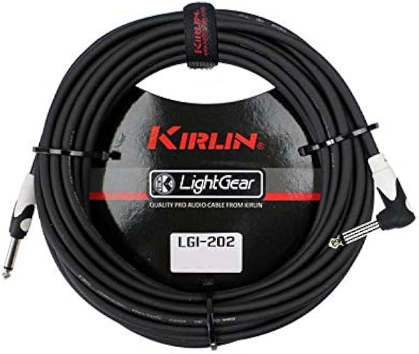 Kirlin LGI-202BK 1/4'' Mono Düz Uç - Dik Açılı 3 Metre Kablo