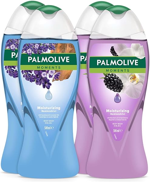 Palmolive Moments Sandal Ağacı ve Lavanta Yağları ile Nemlendirici Banyo ve Duş Jeli 500ml x 4 Adet