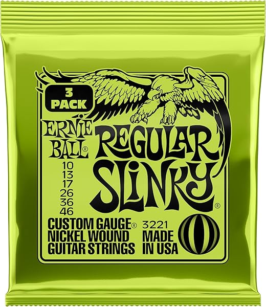 Ernie Ball Regular Slinky Elektro Gitar Teli 3'lü Paket - Kalınlık 10-46