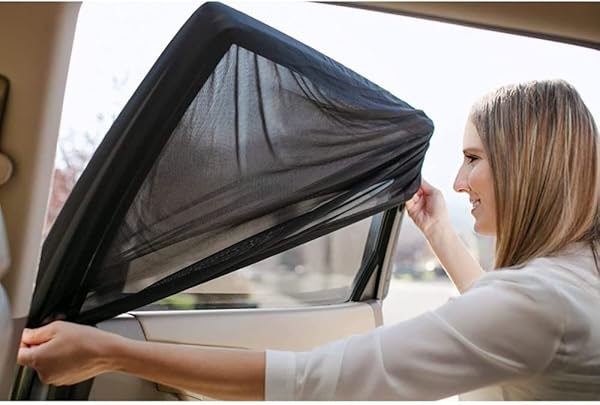 Oto Güneşlik Perde Araba Yan Cam Perdesi Güneş Önleyici Araç Içi Güneşliği Için Sinekliği Koruyucu Örtü Arka Koltuk Perdesi (