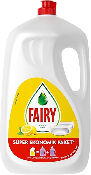 Fairy Süper Ekonomik Paket Sıvı Bulaşık Deterjanı 2600 ml Limon Kokulu