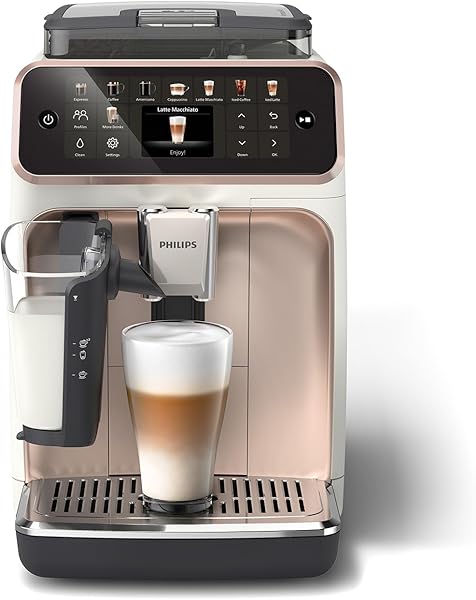 Philips EP5543/80 Tam Otomatik LatteGo Espresso Makinesi, 5500 Serisi, SilentBrew Teknolojisi, Hızlı Başlangıç, Taze Öğütülmü