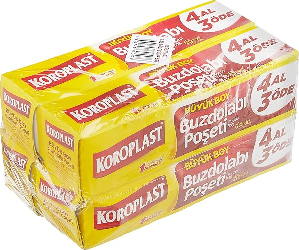 Koroplast Büyük Boy 80'li 4 Al 3 Öde Buzdolabı Poşeti (4 x 20)