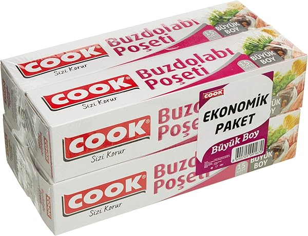 Cook Buzdolabı Poşeti 3+1 Ekonomik Paket Büyük Boy 30 x 45 cm